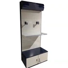 Metal Durable Pegboard Display Shelf Steel Wall Hardware Tools Holder Rack With Cabinet Storage