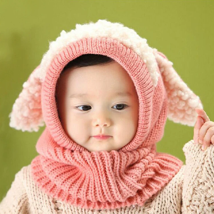 Высокое качество Дети милые животные теплая шапка зимняя вязаная детская шапочка