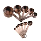Heavy Duty Vintage Copper Measuring Cups and Spoons Set of 13