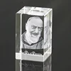 Custom Crystal Cube 3D Laser Engraving Image Glass Cube Craft for Gift