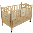 multi-functional adjustable baby wooden cot crib
