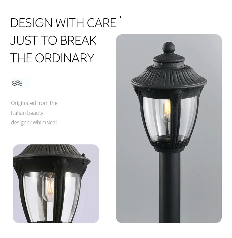 New Design Outdoor Lighting Decorative IP54 Garden Pillar Lights