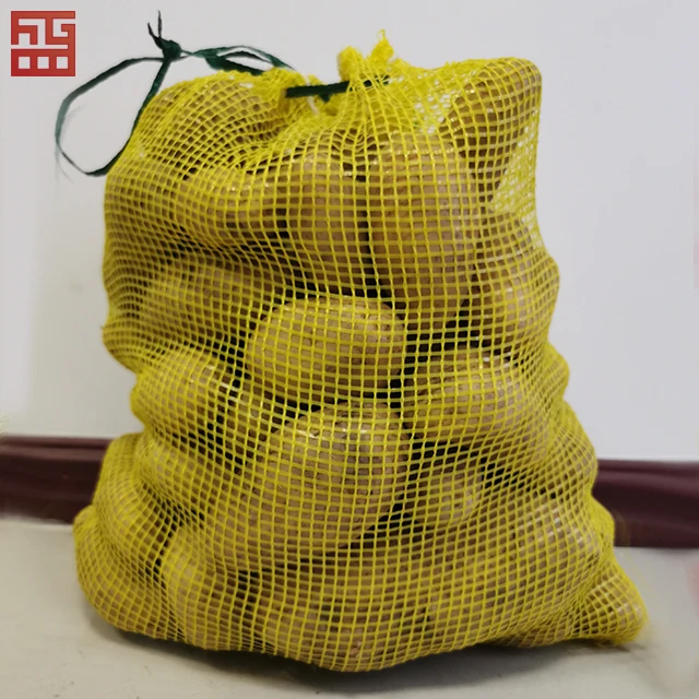 شبكة صافي حقيبة صغيرة uv البصل البرتقال 35 كجم 50 كجم الأسماك الحطب البلطيق الفاكهة هوك l-الخياطة سجل