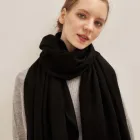 2019 big black winter cashmere scarf for women