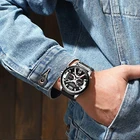 Watch Chronograph Top Brand Military Blue Leather Curren 8329 Chronograph Wrist Watch