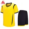 Top Quality Custom Soccer Uniform Wholesale Soccer Jerseys Set Black Yellow Team Football Shirt