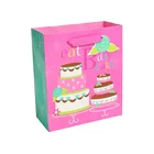 Beautiful Birthday Cakes Gift Bags, China Suppliers Happy Birthday Shopping Bags with Glitter