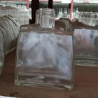 500ml unique square glass bottle for vodka or brandy