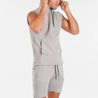 Custom Hoodies Blank Designer High Performance Mens Sleeveless Hoodie Blank Athletic Hoodie Men Custom Gym Hoodies