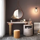 Modern Hotel Home Bedroom Furniture Dresser Makeup Table With Mirror And Stool