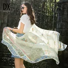 2020 Real Crinkle Chiffon Silk Long Soft Shawl Scarf Printed for Woman