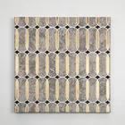 Parquet Mosaic Waterjet Hot Sale Blue Limestone Nero Marquina Brass Marble Waterjet Mosaic Tile
