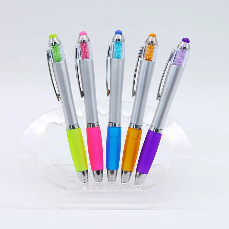 popular plastic diamond touch ball pens with custom logo