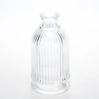 Unique design beautiful home decorative Small glass flower vase cheap clear glass crystal vases