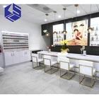 Hot sale salon furniture design wooden nail beauty salon display modern nail salon furniture