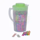 Multi-Colored Sweet Bubble Gum with Tattoo in Kettle