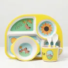 Hot Seller Unbreakable Carton Bamboo Fiber Child Tableware
