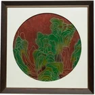 Mountain abstract art metal wall art decor Chinese traditional framed luxury hand made painting