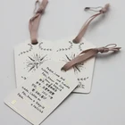 Best quality embossing texts clothing jeans denim hangtag hole punched cardboard hangtag