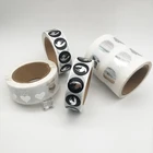 Custom Silver Foil Label, Adhesive Shiny Silver Foil Hot Stamping Waterproof Stickers,Vinyl Gold Foil Label Printing