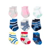 custom cute design baby socks with grip infant toddler newborn anti slip organic cotton baby boy crew socks sox for baby girl