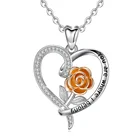 925 sterling silver women i love you enamel heart shape necklace pendant