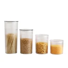 Classic Freshness Preservation Round Sealed Tank PS Cereal Food Clear Plastic Airtight Container