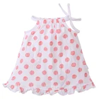 2020 factory direct hot sale baby girl clothes 100% cotton lovely AOP dot for baby girl dresses