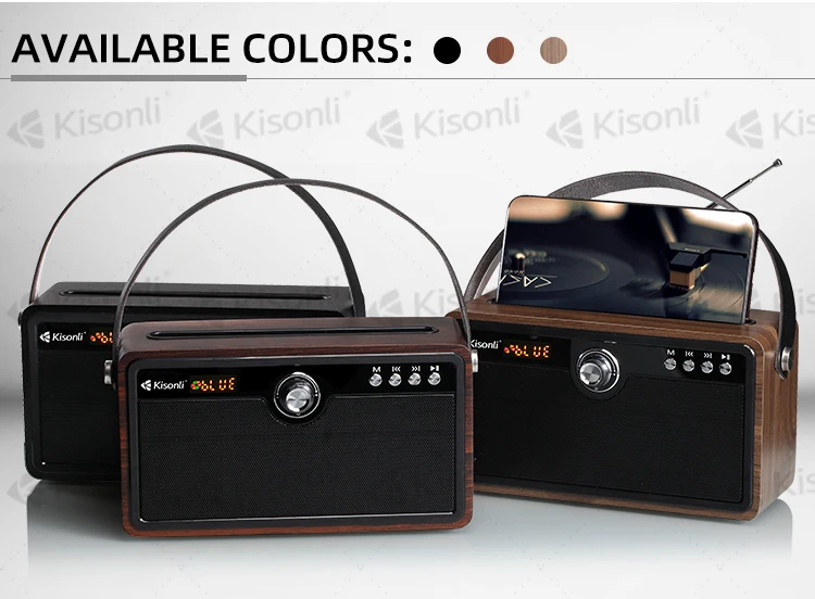 V4.0 Active Wooden Hifi Retro Speaker Portable Powerful Subwoofer Loud Sound System Radio Bluetooths Speaker - ANKUX.COM