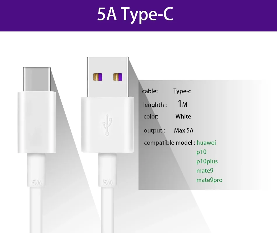 Factory Wholesale Super speed 5A USB-3.1 Type c Cable Usb Cables 3.0 Fast Chargers For Huawei For Android Mobile Phones - ANKUX.COM