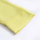 Design Women's Blouses Solid Yellow Sweet Design V-Neck 3 Quarter Sleeve Women's Casual Blouses Tops