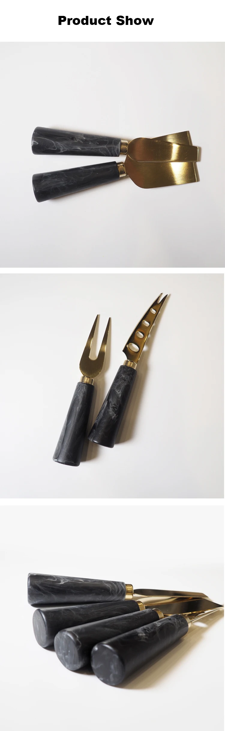 4 marble cheese knife