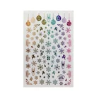 Nail Nail Xmas Design Gold Christmas White Snowflakes Nail Decals 3D Nail Sticker