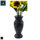 High Quality Granite Headstone Vase Black Granite Cemetery Headstone Memorial Flower Vase