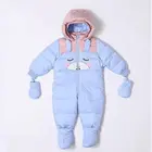 Boutique Snowsuit Fashion Long Sleeve Winter Rompers Infant Jumpsuits Hoodies Baby Girl Clothes