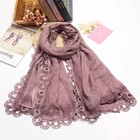 2019 new arrival fashion spring fall lace female echarpes women scarf shawl