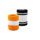 New products unisex sport cotton striped sweat wristband