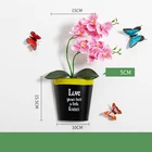 Wall Decoration 3D Metal Art Home Flower Grass Decor Sticker Painting