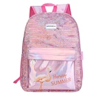School Fashion Sequin Ice Cream Flamingo Design High Quality School Backpack