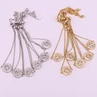 Minimalist fashion brass Disc Charm Wedding gift women letter bracelet jewelry