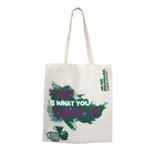 Custom Logo Printed Reusable Foldable Cotton Canvas Shopping Tote Bag