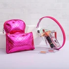PVC material bag set boutique ladies cosmetic bag round square transparent bag
