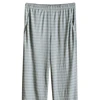 Custom Logo Men's Cotton Material Sleep and Lounge Plaid Pajama Pants