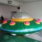 3m hanging inflatable lighting UFO spaceship balloon for club decoration
