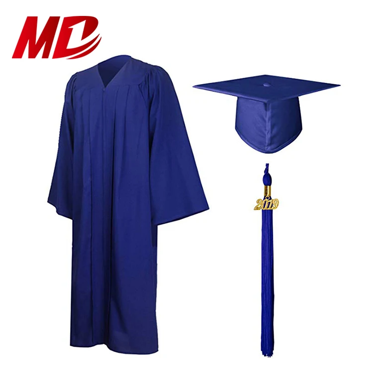 Cheap High School Graduation Gown Cap Tassel - Matte Finished Roayl