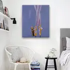 Handmade Oil Painting Framed Dancer House Decor Wall Art Modern Abstract Canvas