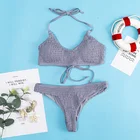 Custom Shirred Bikini Two Piece Adjustable Bikini Swimwear New Design Sexy Off Shoulder High Cut Swimsuit