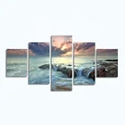Cloudscape Art Plain Painting Canvas Muti Panels For Living Room