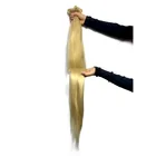 Double Drawn Virgin Hair Weaving Blonde Silky Straight Remy Cuticle Aligned Hair Free Sample 40 Inch Human Hair Bundles