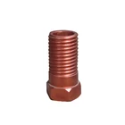 screw shape golden color cement candle jar for home and garden decoration